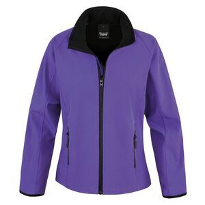 Result Core Womens/Ladies Soft Shell Jacket / Purple/Black